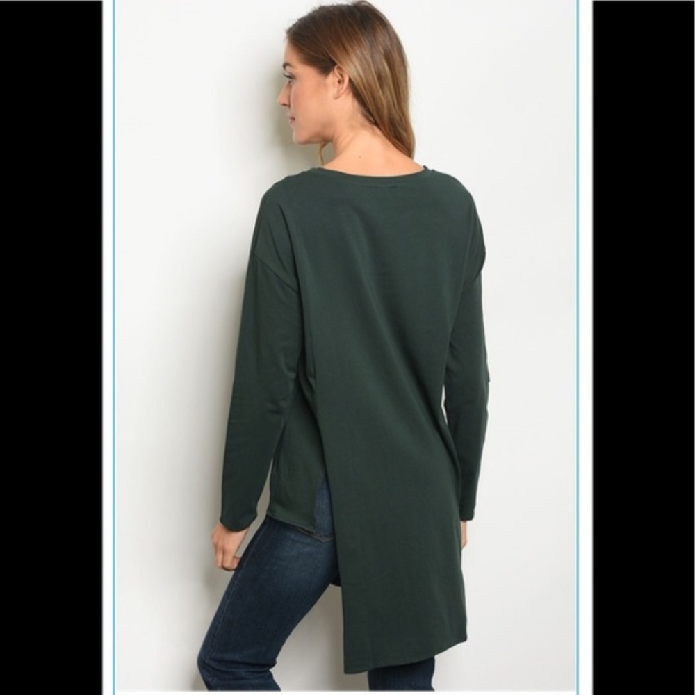 hunter green top - Picture 3 of 5